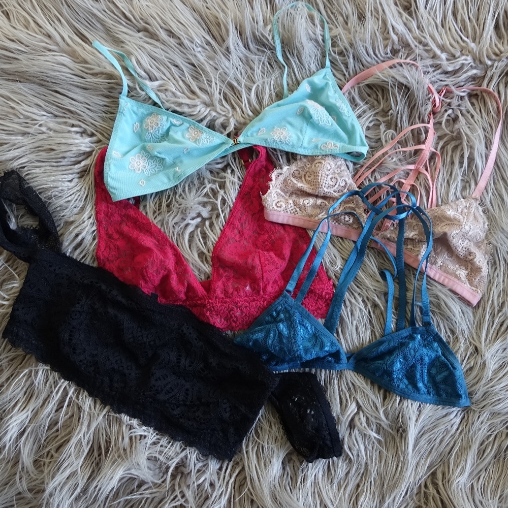 A bundle of Pretty Things Bralettes